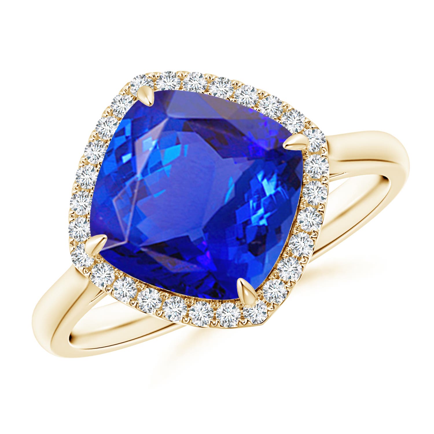 AAA - Tanzanite / 3.97 CT / 14 KT Yellow Gold