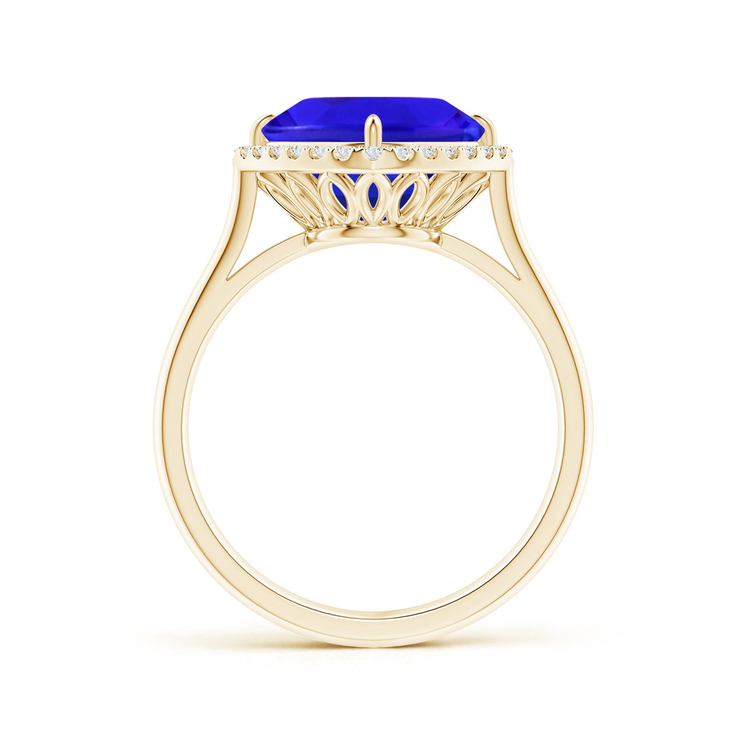 AAA - Tanzanite / 3.97 CT / 14 KT Yellow Gold