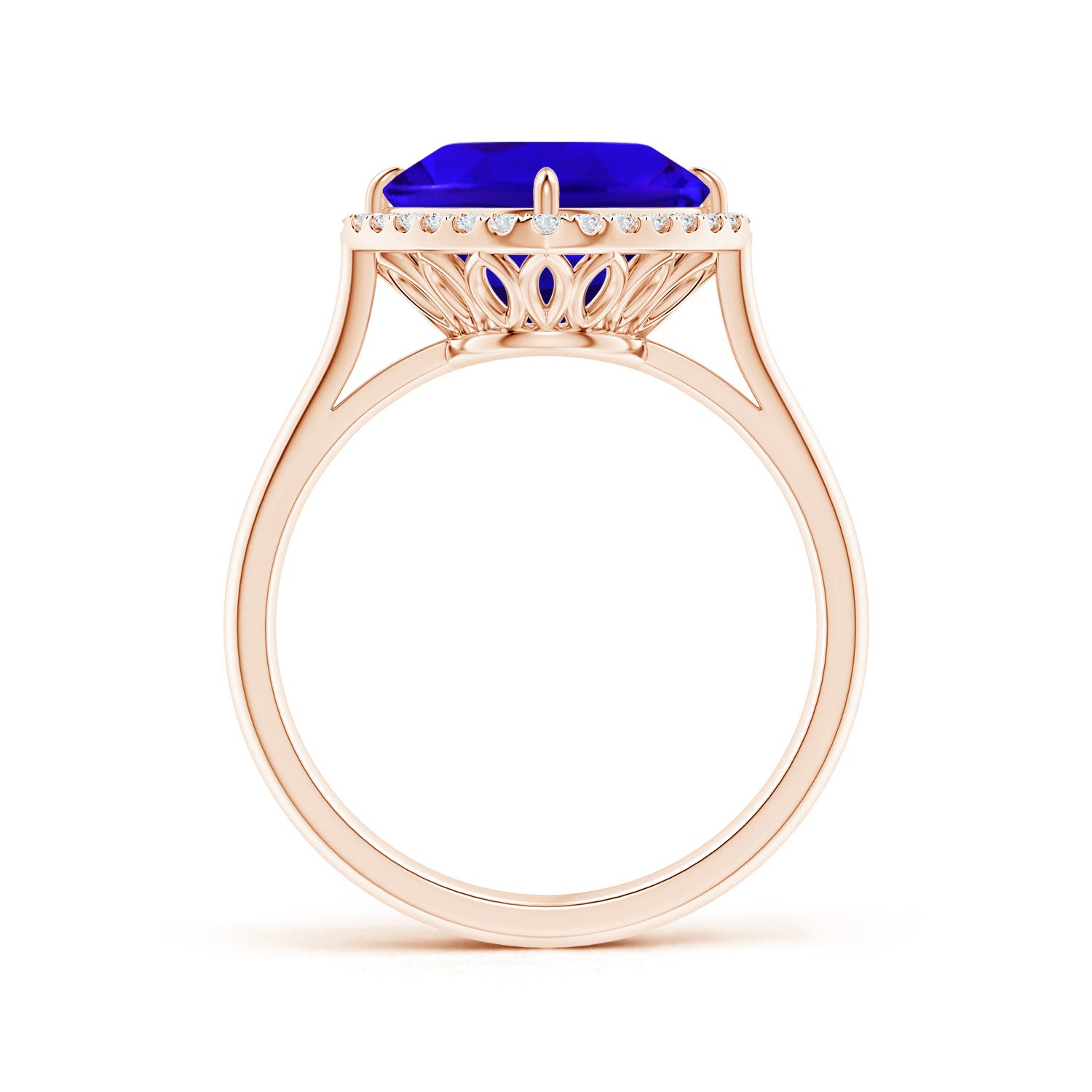 AAAA - Tanzanite / 3.97 CT / 14 KT Rose Gold