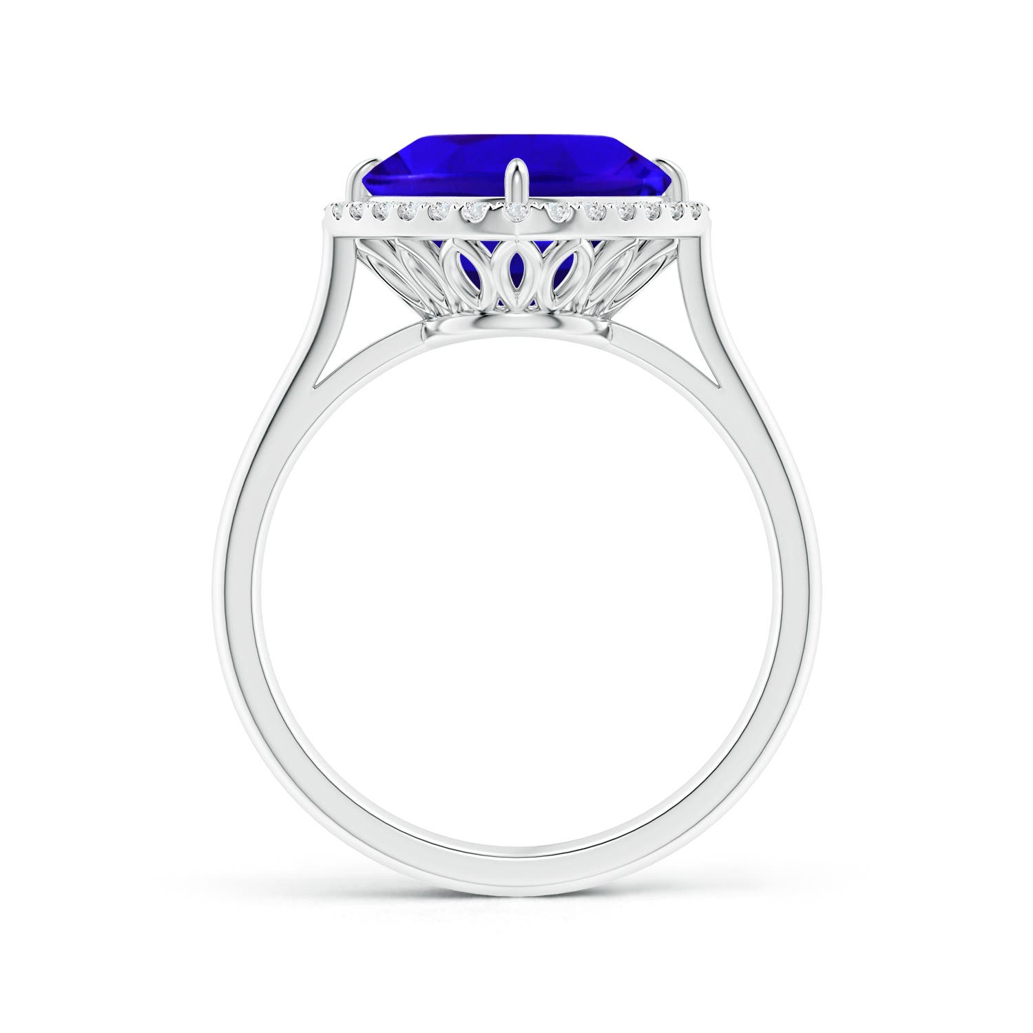 AAAA - Tanzanite / 3.97 CT / 14 KT White Gold