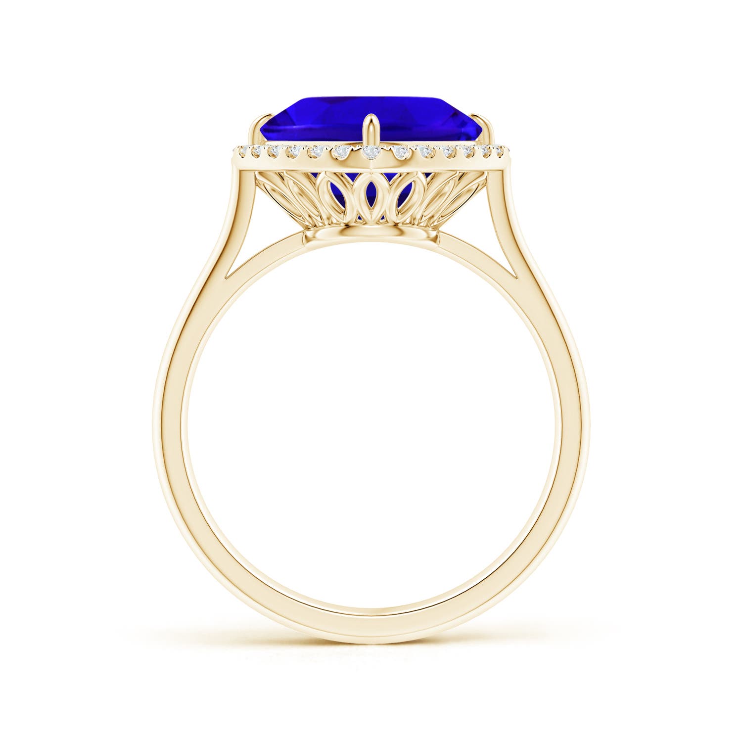 AAAA - Tanzanite / 3.97 CT / 14 KT Yellow Gold