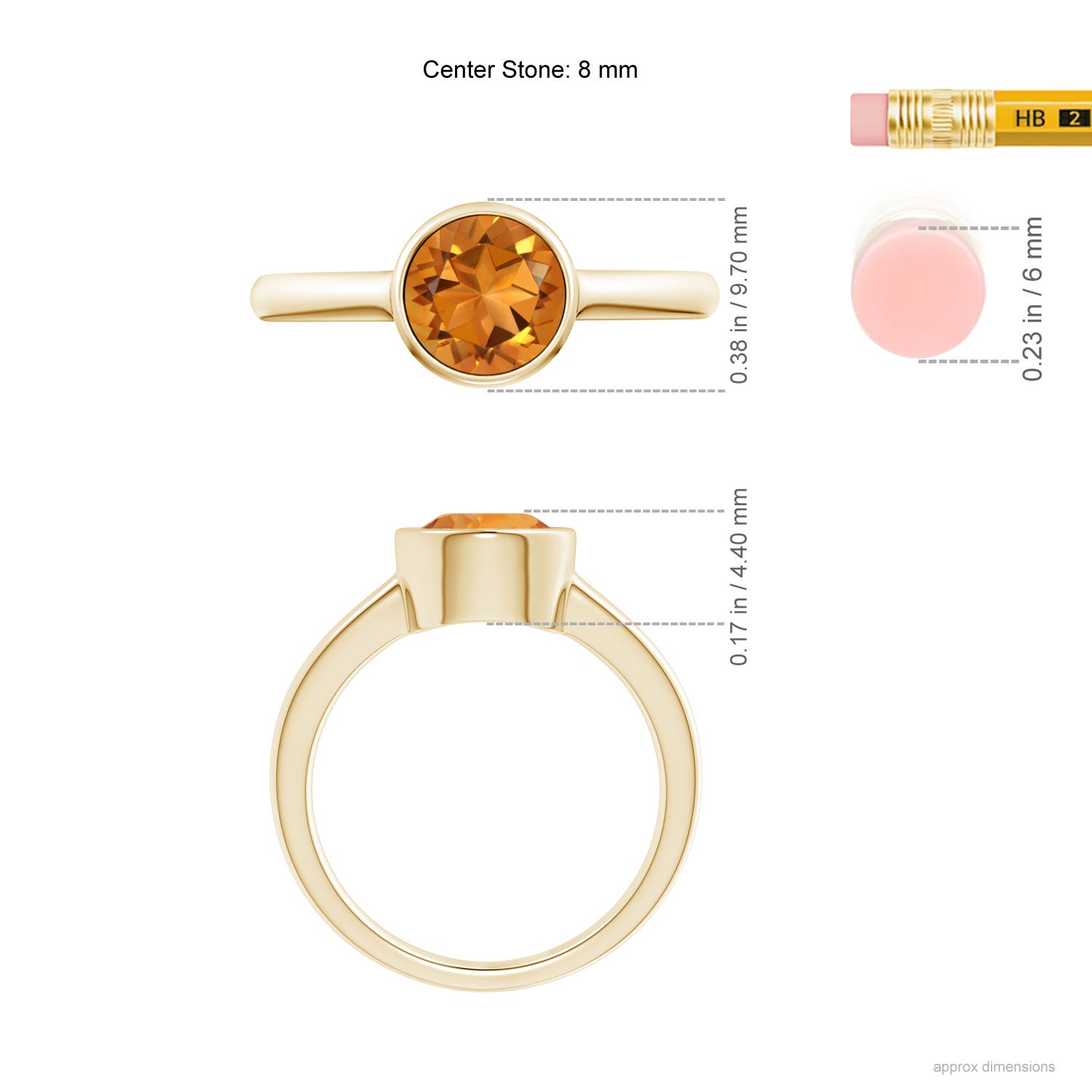 AAA - Citrine / 1.7 CT / 14 KT Yellow Gold