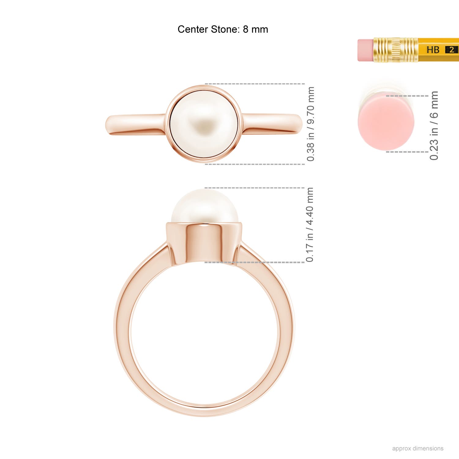 AAA / 3.7 CT / 14 KT Rose Gold