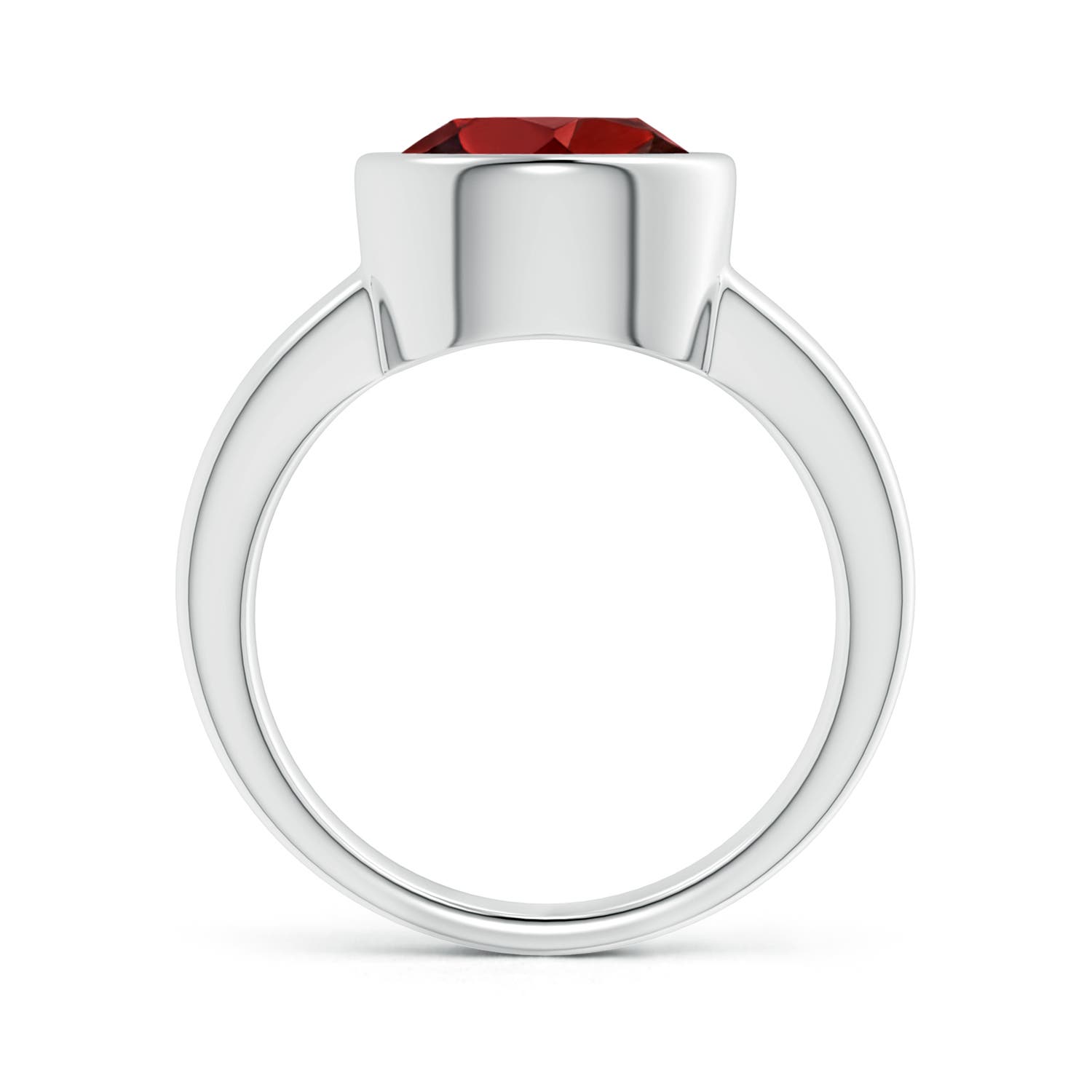 AAAA - Garnet / 4.5 CT / 14 KT White Gold