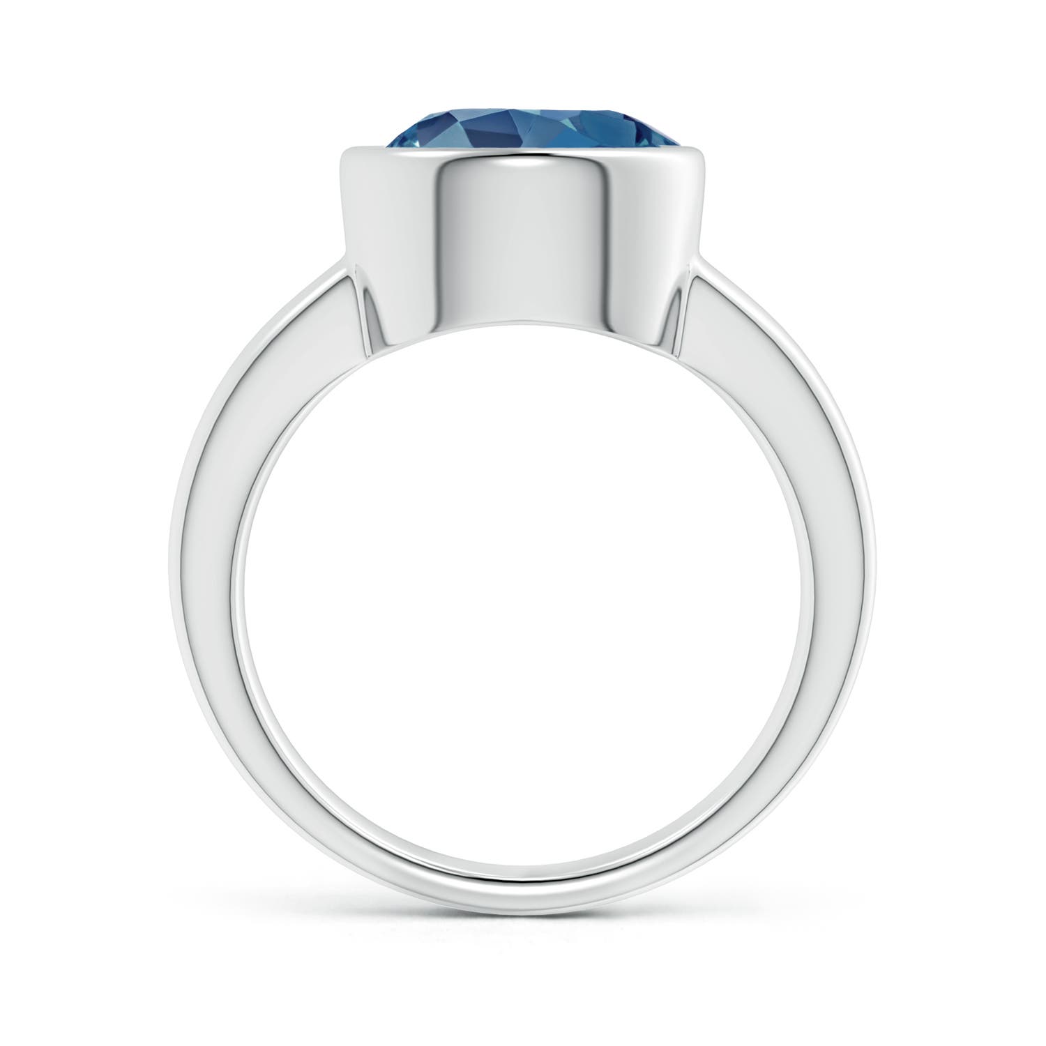 A - London Blue Topaz / 4.2 CT / 14 KT White Gold