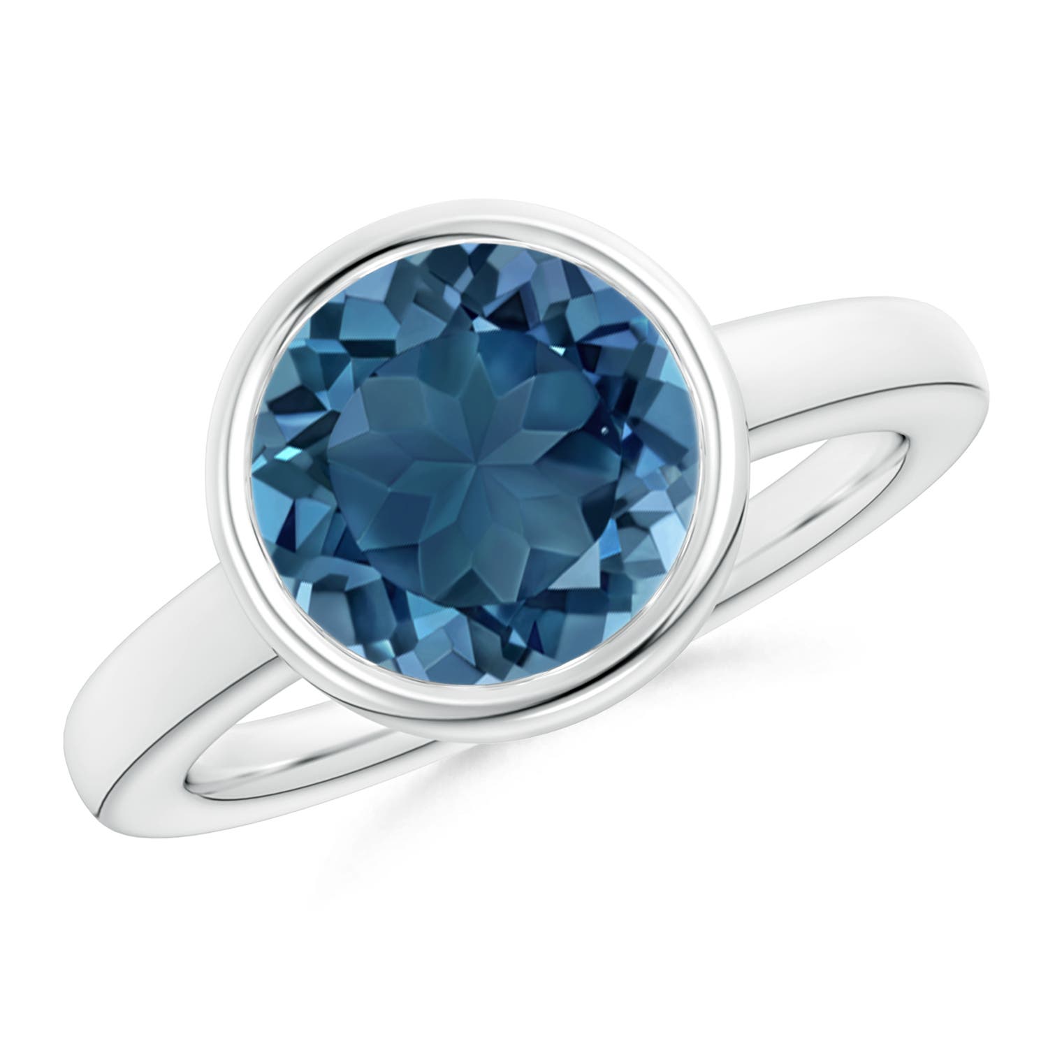 AA - London Blue Topaz / 4.2 CT / 14 KT White Gold