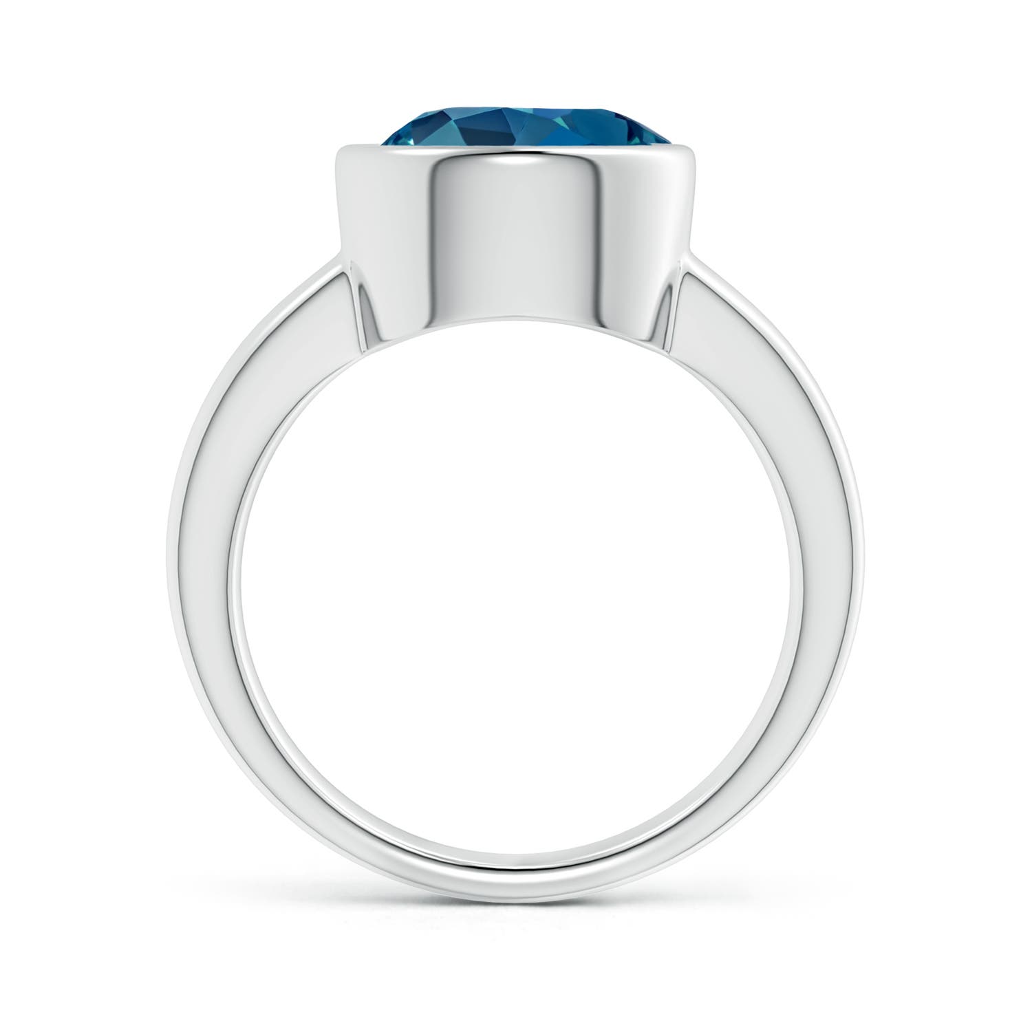 AAA - London Blue Topaz / 4.2 CT / 14 KT White Gold