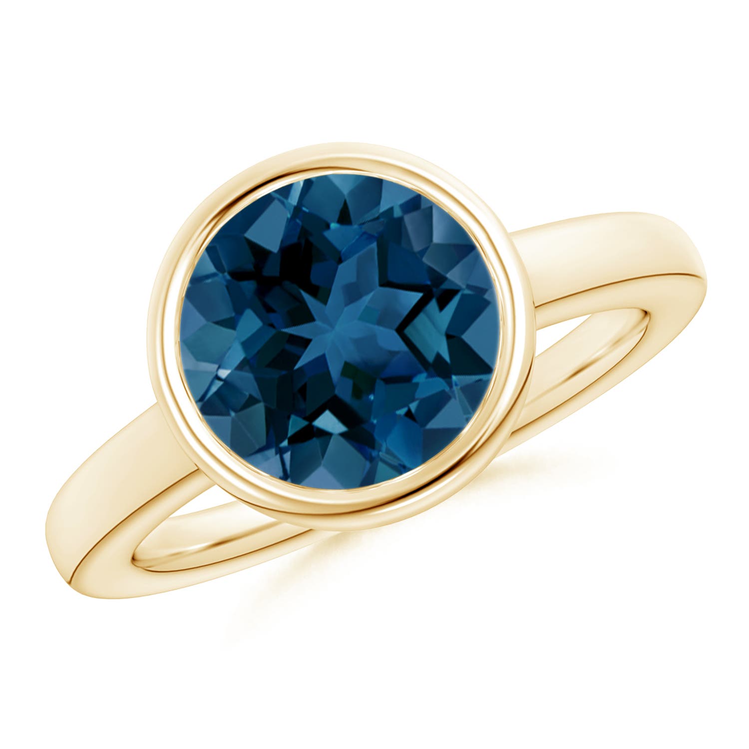 AAA - London Blue Topaz / 4.2 CT / 14 KT Yellow Gold