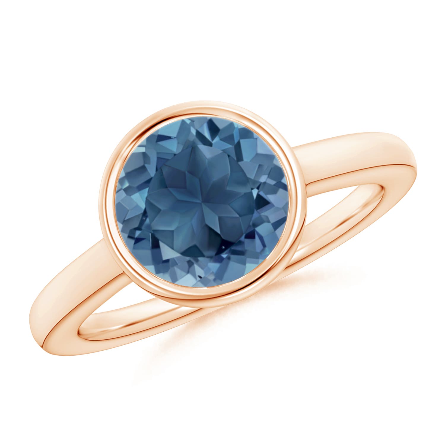 A - London Blue Topaz / 3.3 CT / 14 KT Rose Gold