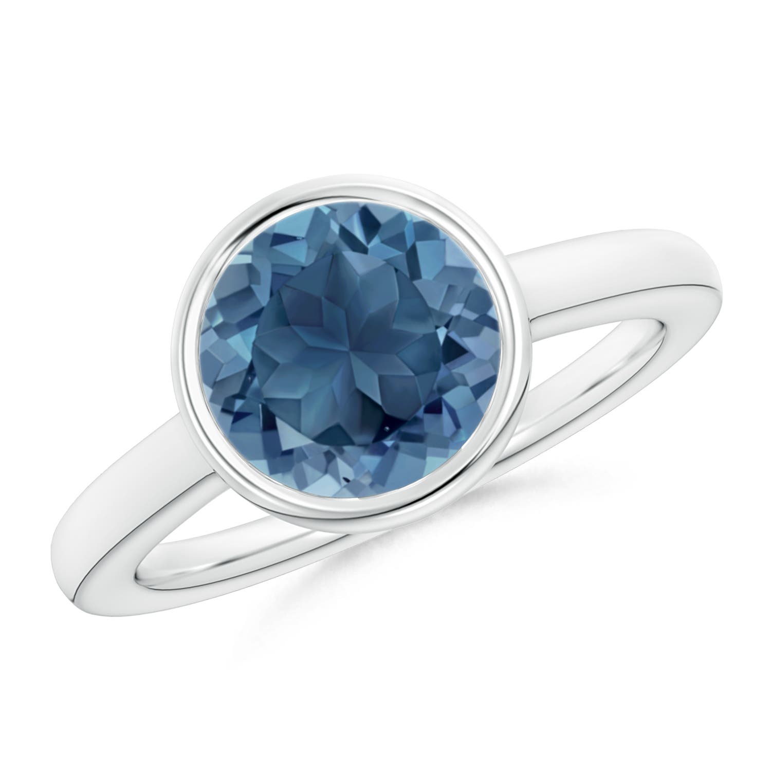 A - London Blue Topaz / 3.3 CT / 14 KT White Gold