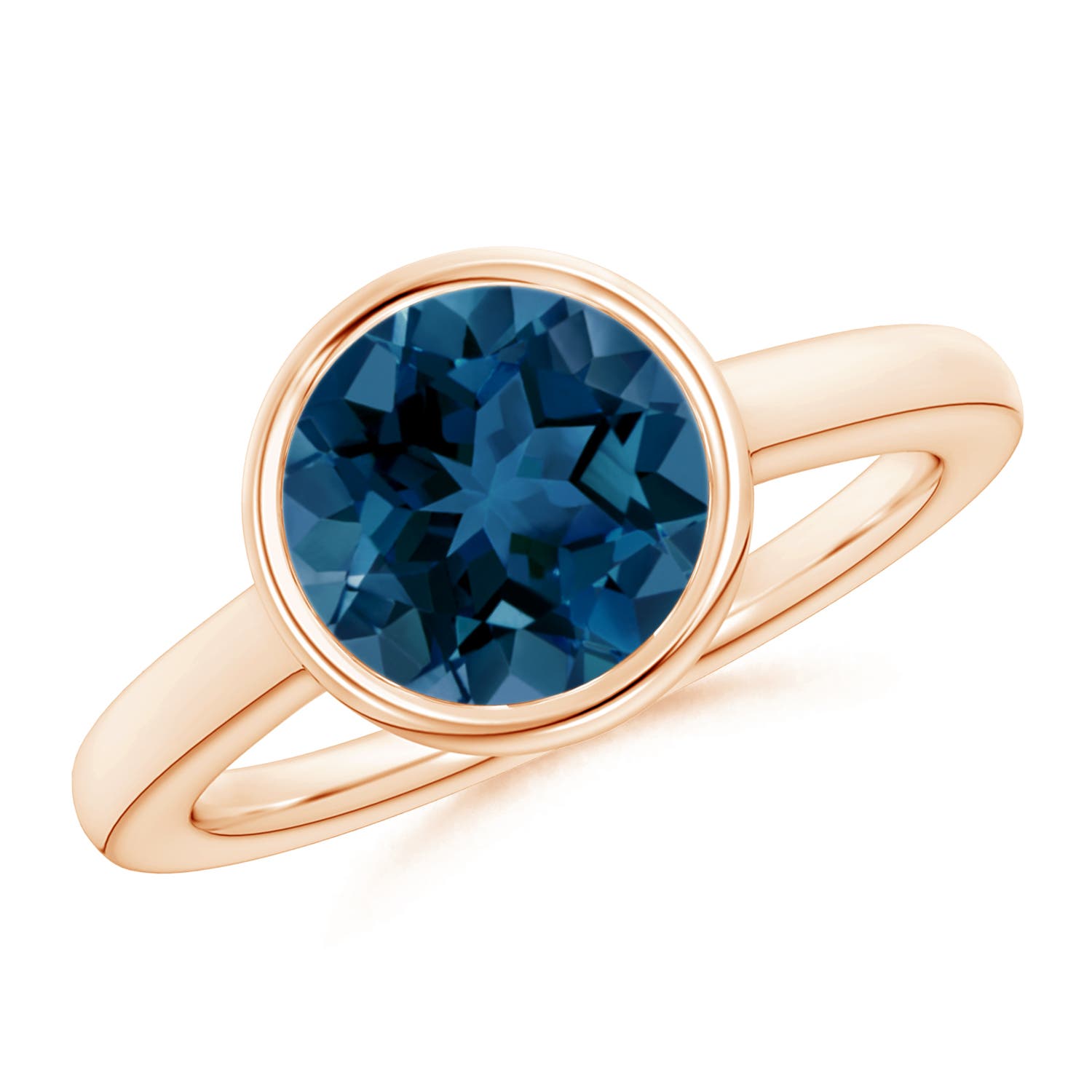 AAA - London Blue Topaz / 3.3 CT / 14 KT Rose Gold