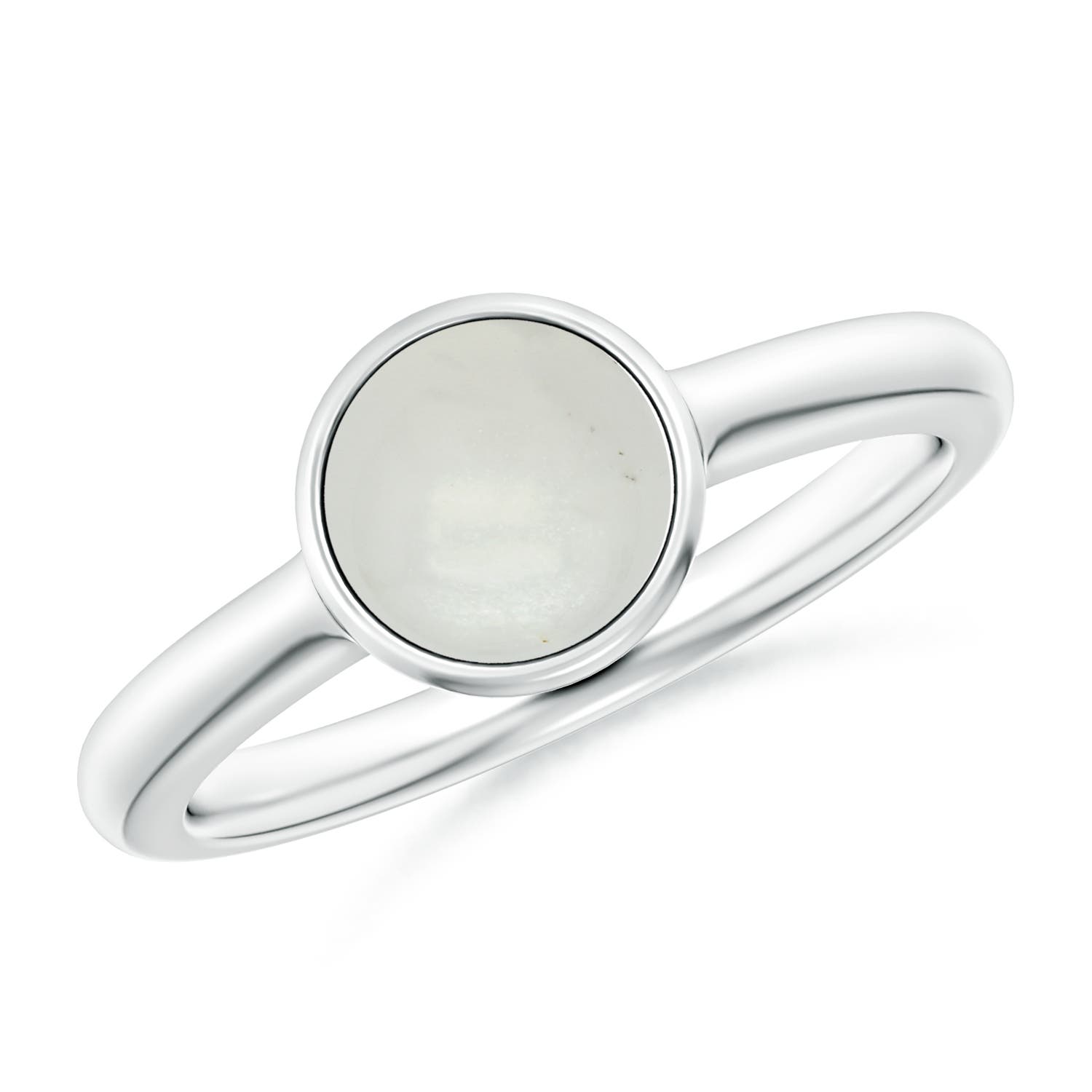 A - Moonstone / 1.25 CT / 14 KT White Gold