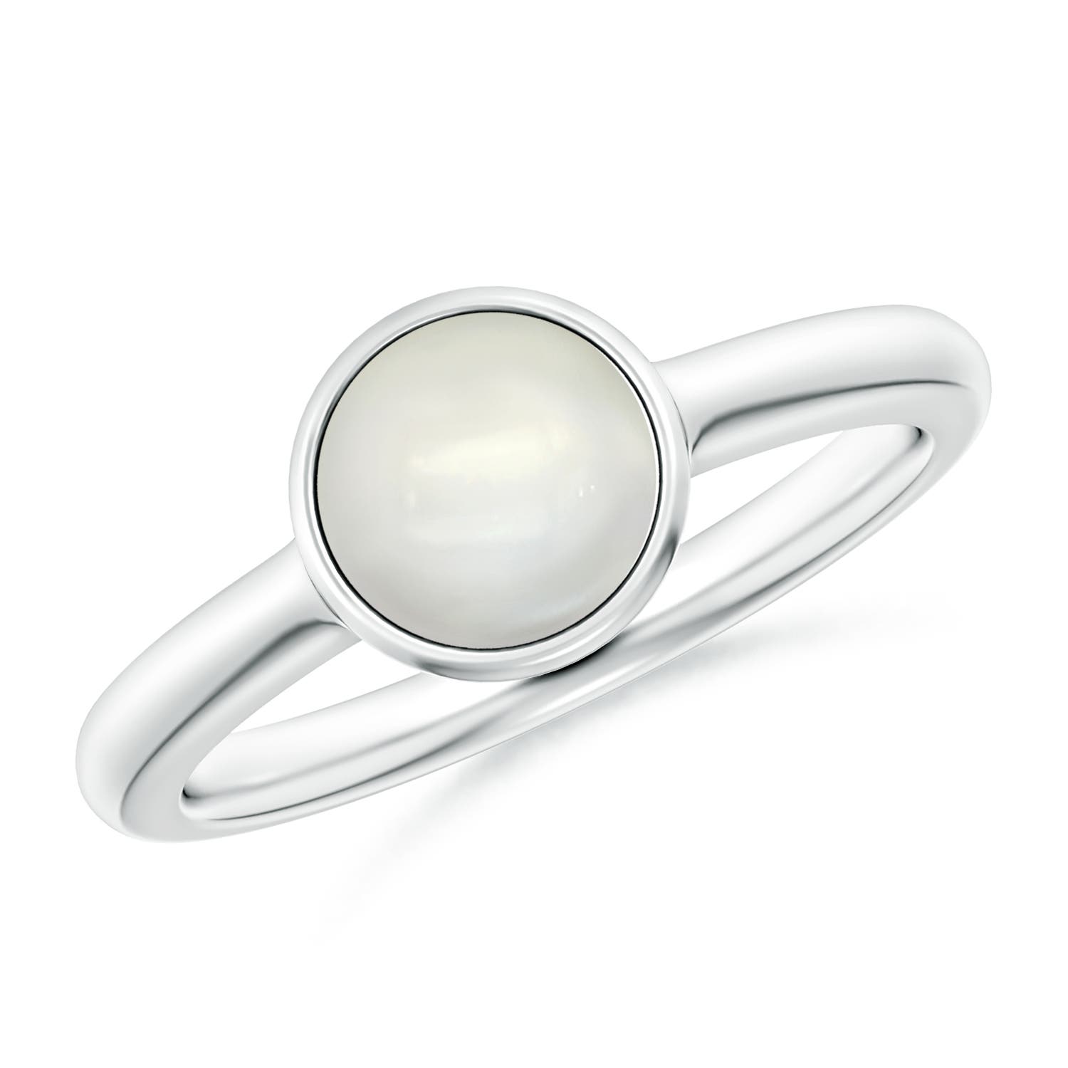 AAAA - Moonstone / 1.25 CT / 14 KT White Gold