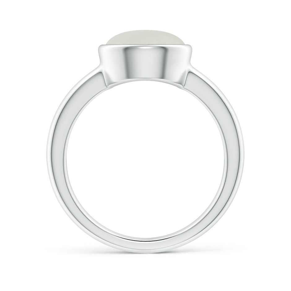 9mm AAAA Bezel-Set Round Moonstone Solitaire Engagement Ring in White Gold side 1