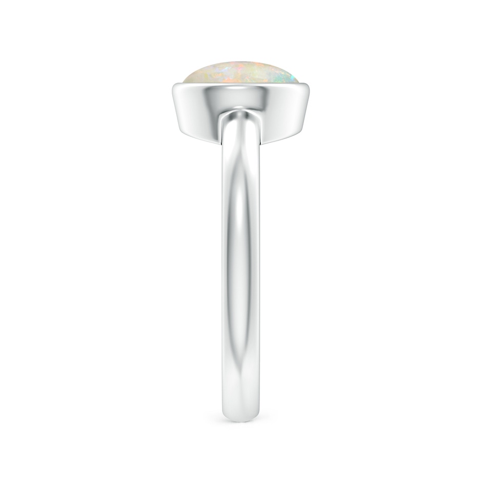 8mm AAAA Bezel-Set Round Opal Solitaire Engagement Ring in P950 Platinum side-2