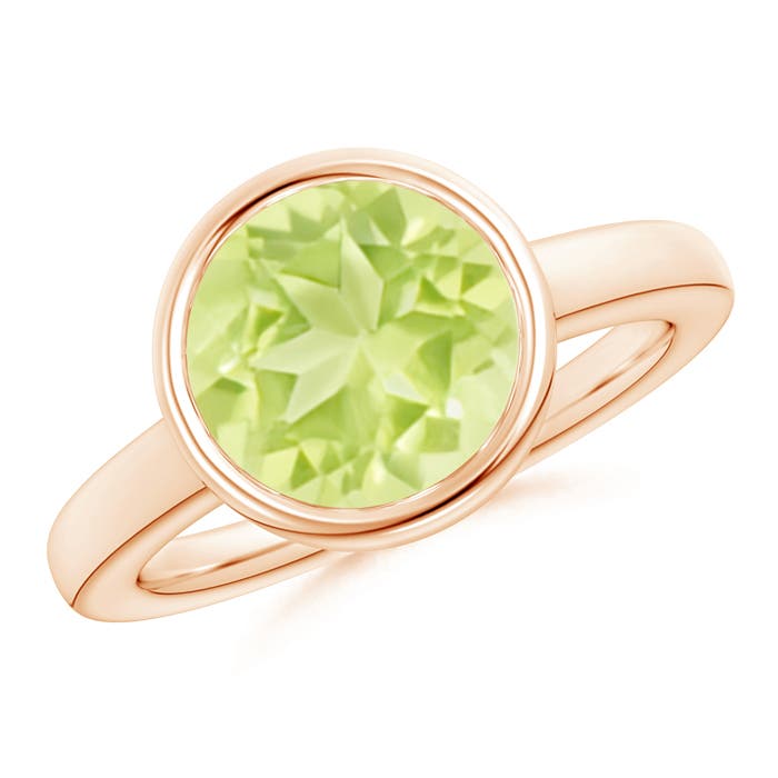 A - Peridot / 3.45 CT / 14 KT Rose Gold