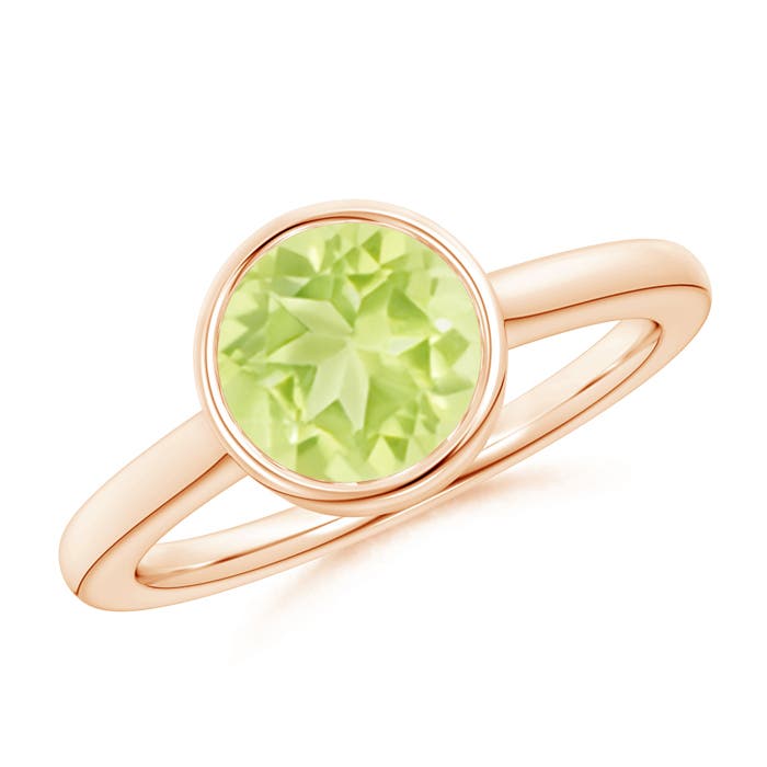 A - Peridot / 2 CT / 14 KT Rose Gold