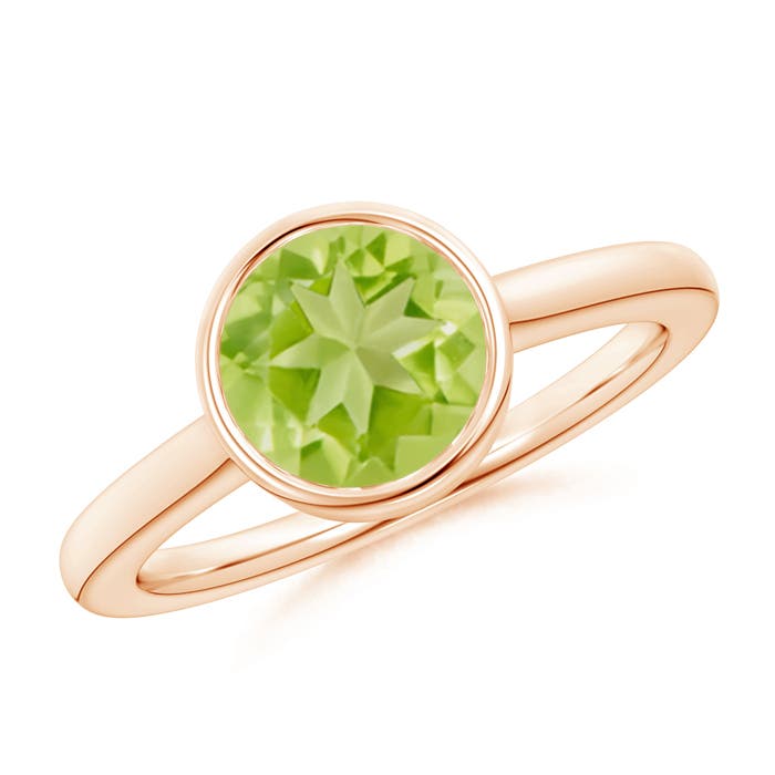 AA - Peridot / 2 CT / 14 KT Rose Gold