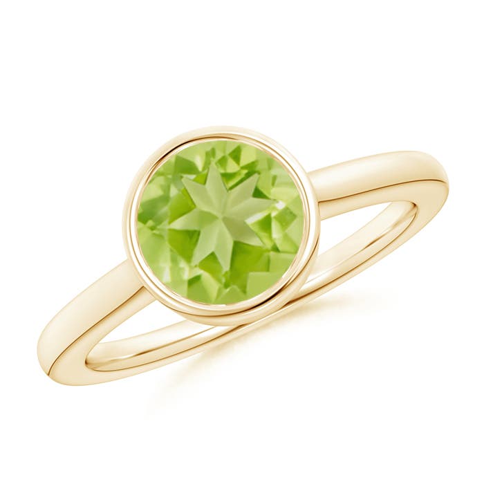 AA - Peridot / 2 CT / 14 KT Yellow Gold