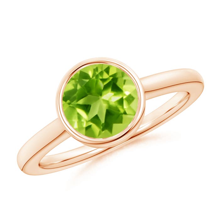 AAA - Peridot / 2 CT / 14 KT Rose Gold