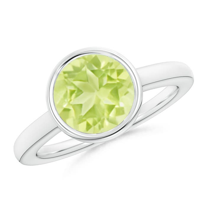 A - Peridot / 2.9 CT / 14 KT White Gold