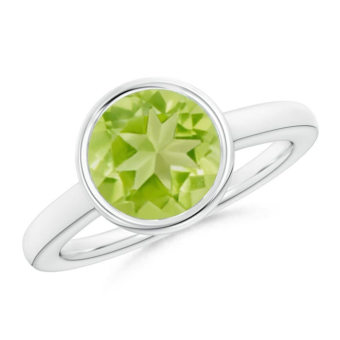 AA - Peridot / 2.9 CT / 14 KT White Gold