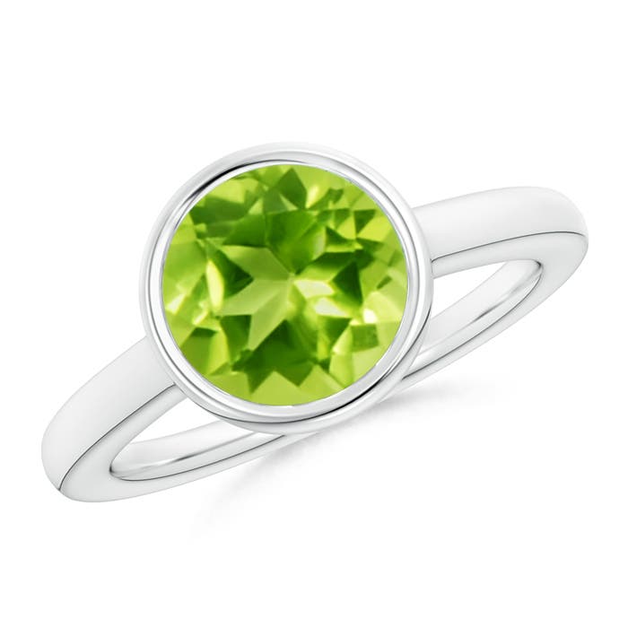 AAA - Peridot / 2.9 CT / 14 KT White Gold