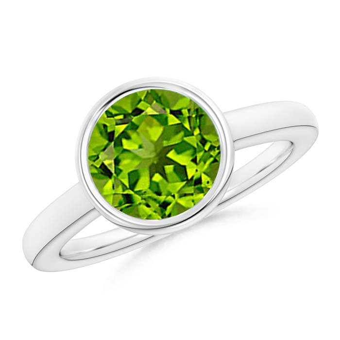 AAAA - Peridot / 2.9 CT / 14 KT White Gold