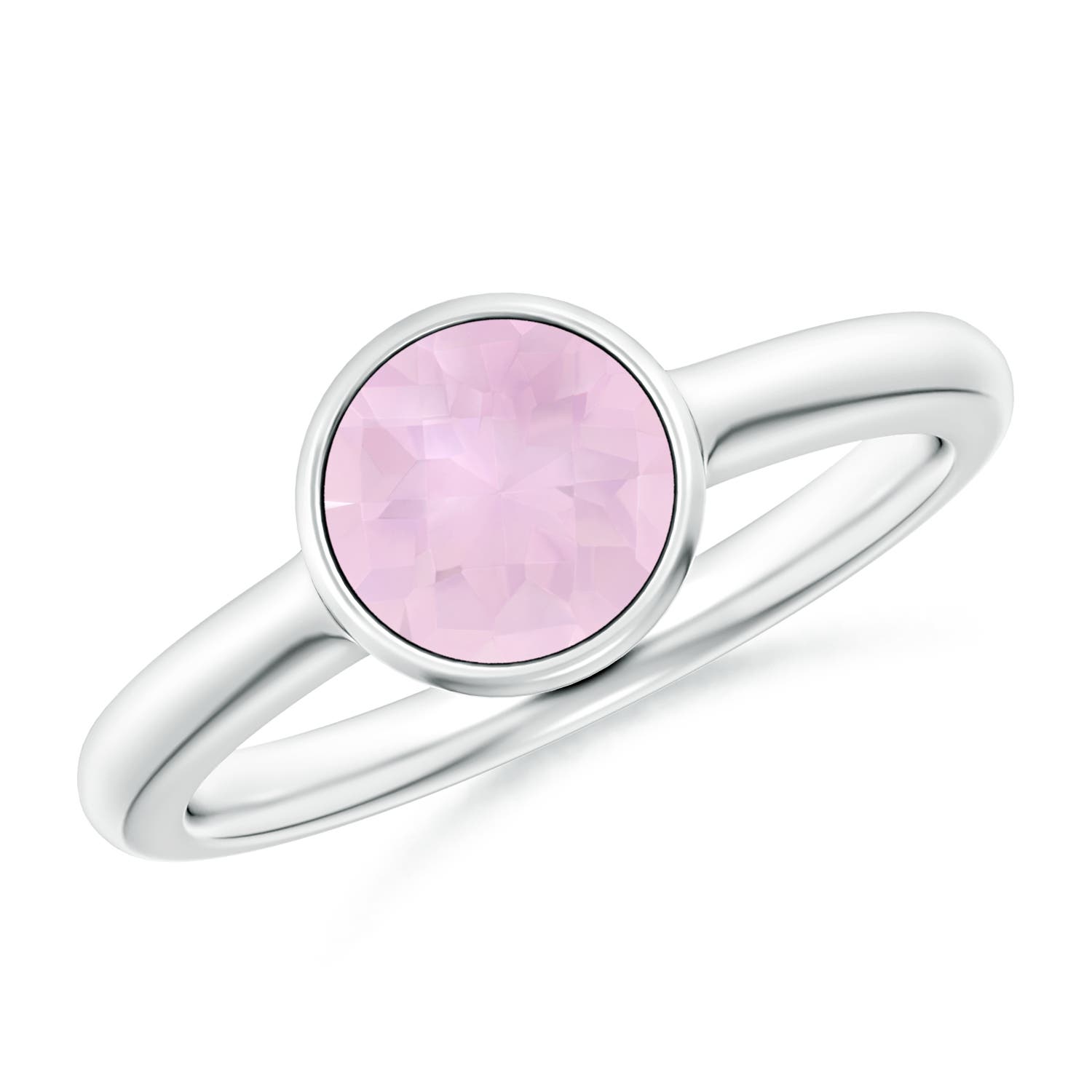 AAA - Rose Quartz / 1.35 CT / 14 KT White Gold