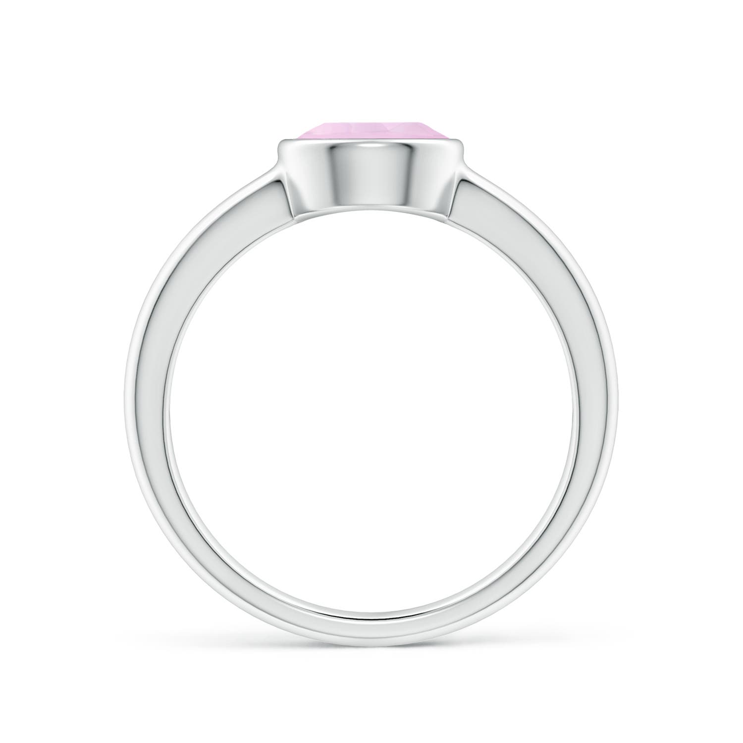 AAA - Rose Quartz / 1.35 CT / 14 KT White Gold