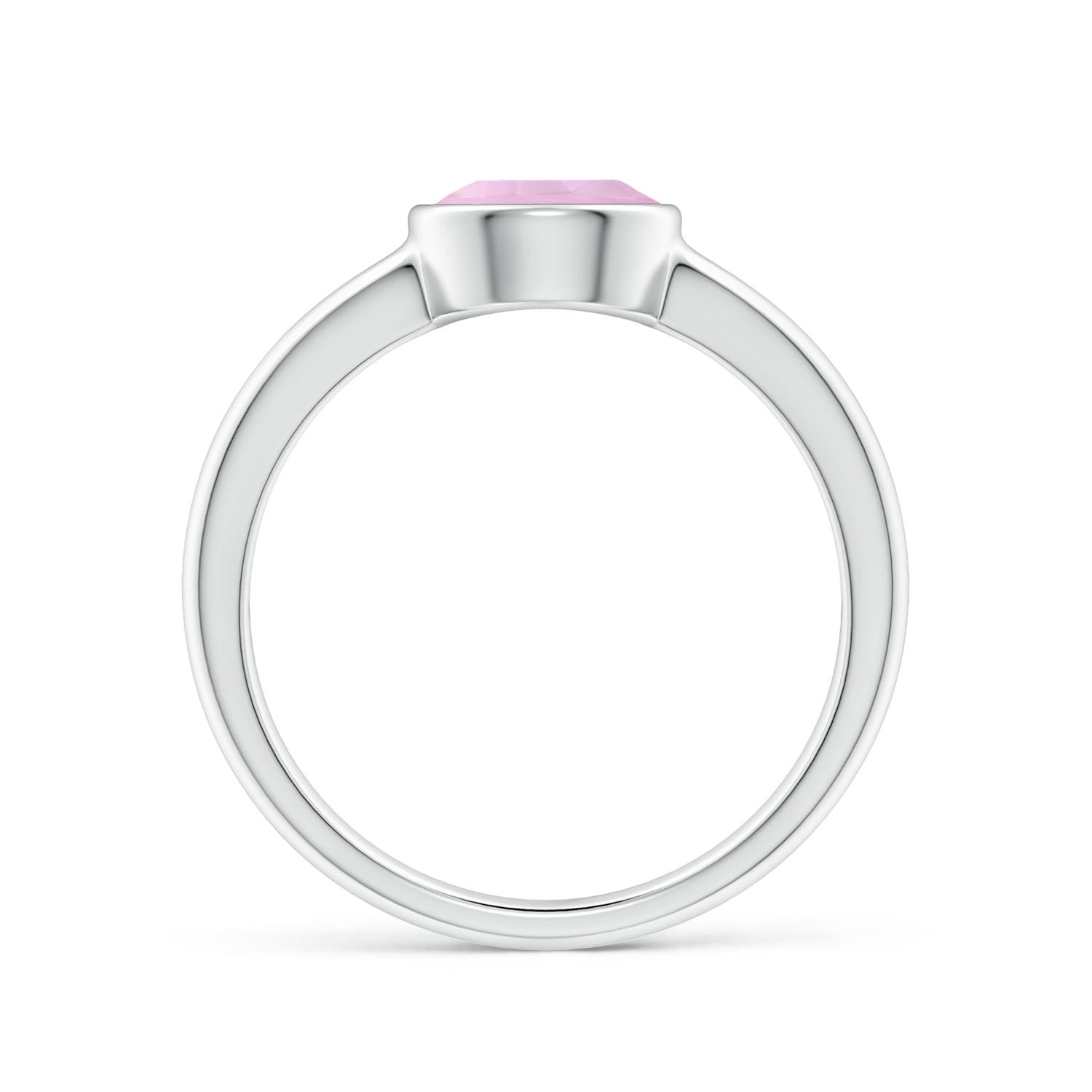 AAAA - Rose Quartz / 1.35 CT / 14 KT White Gold