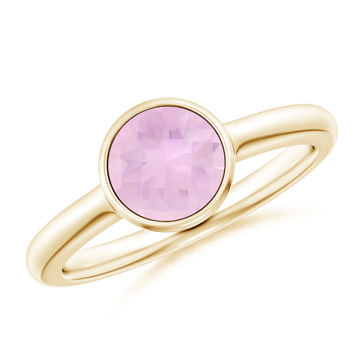 AAAA - Rose Quartz / 1.35 CT / 14 KT Yellow Gold