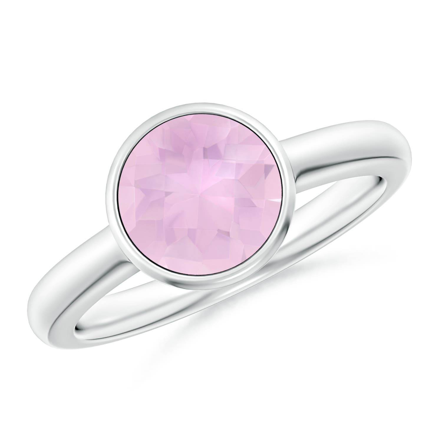 AAAA - Rose Quartz / 1.7 CT / 14 KT White Gold