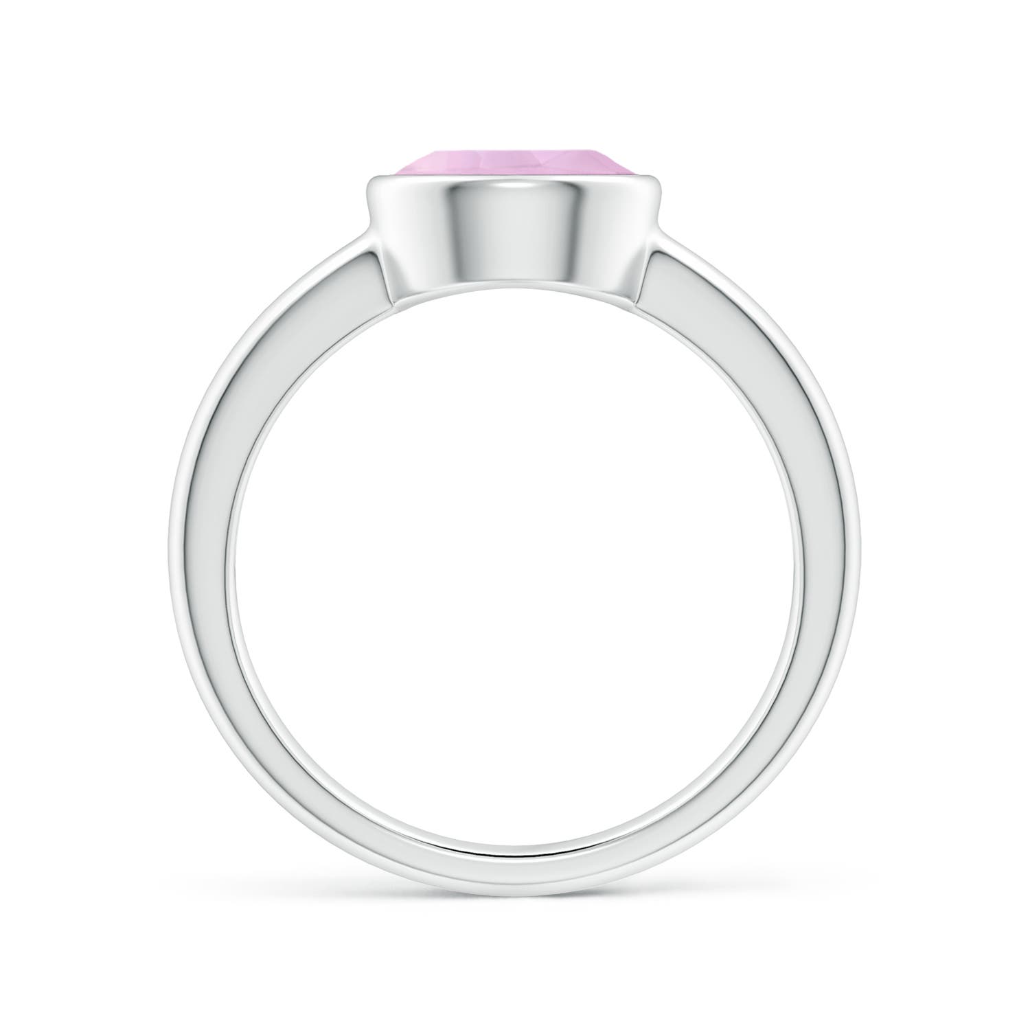 AAAA - Rose Quartz / 1.7 CT / 14 KT White Gold