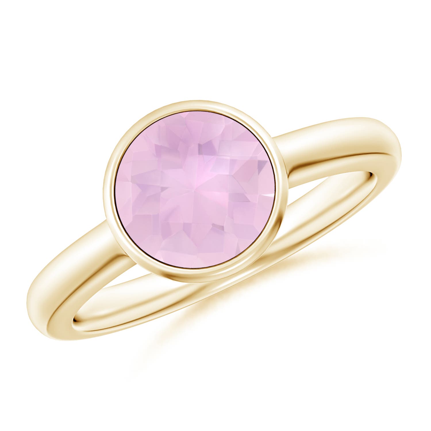 AAAA - Rose Quartz / 1.7 CT / 14 KT Yellow Gold