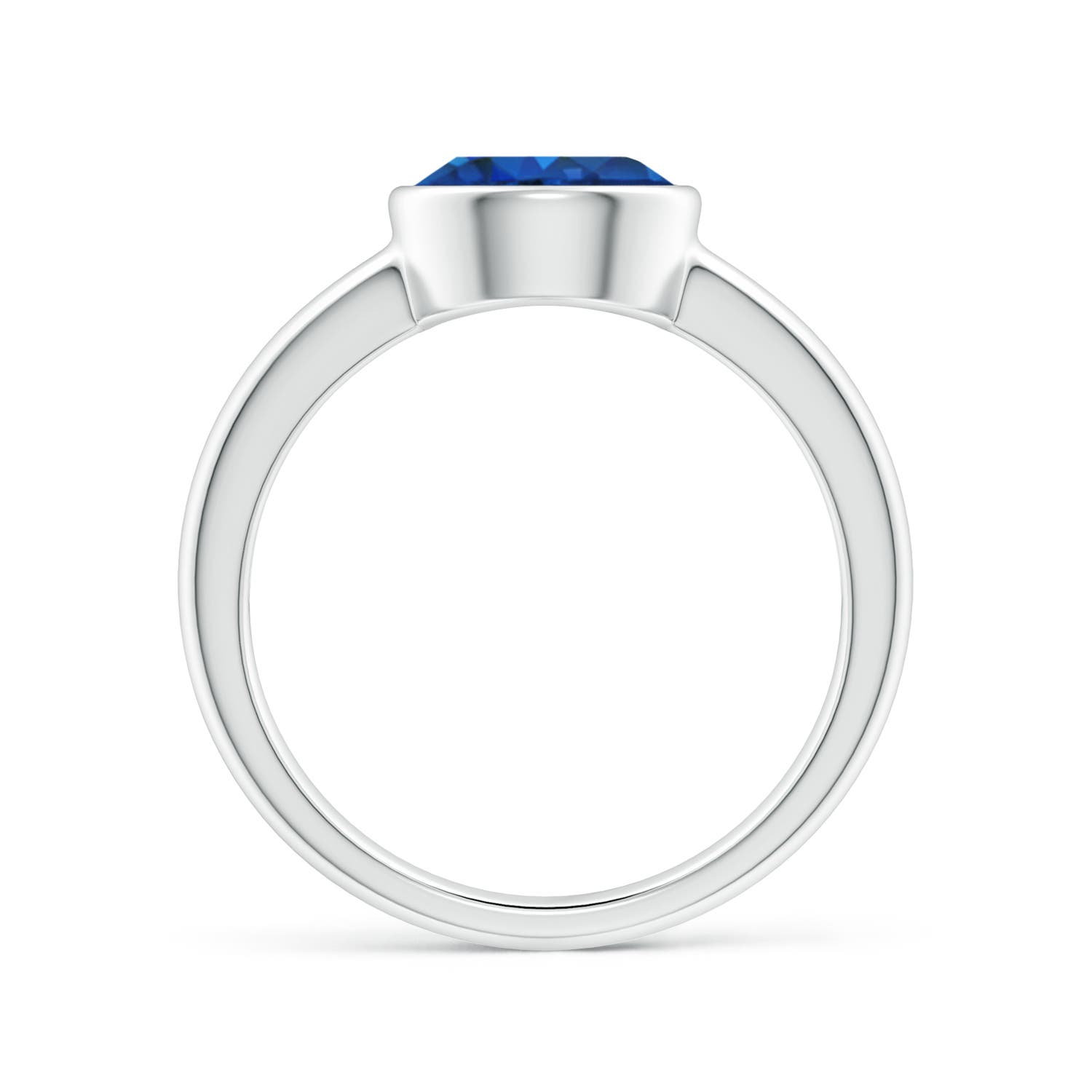 AAA - Blue Sapphire / 2.2 CT / 14 KT White Gold