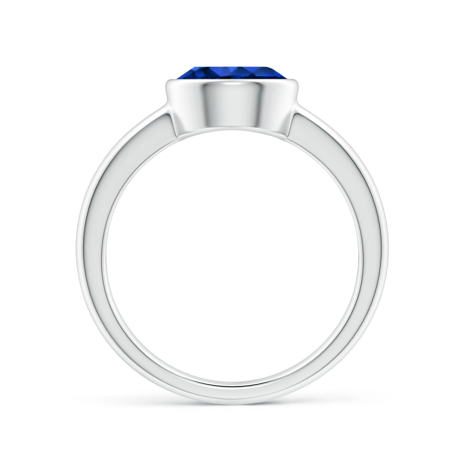 AAAA - Blue Sapphire / 2.2 CT / 14 KT White Gold