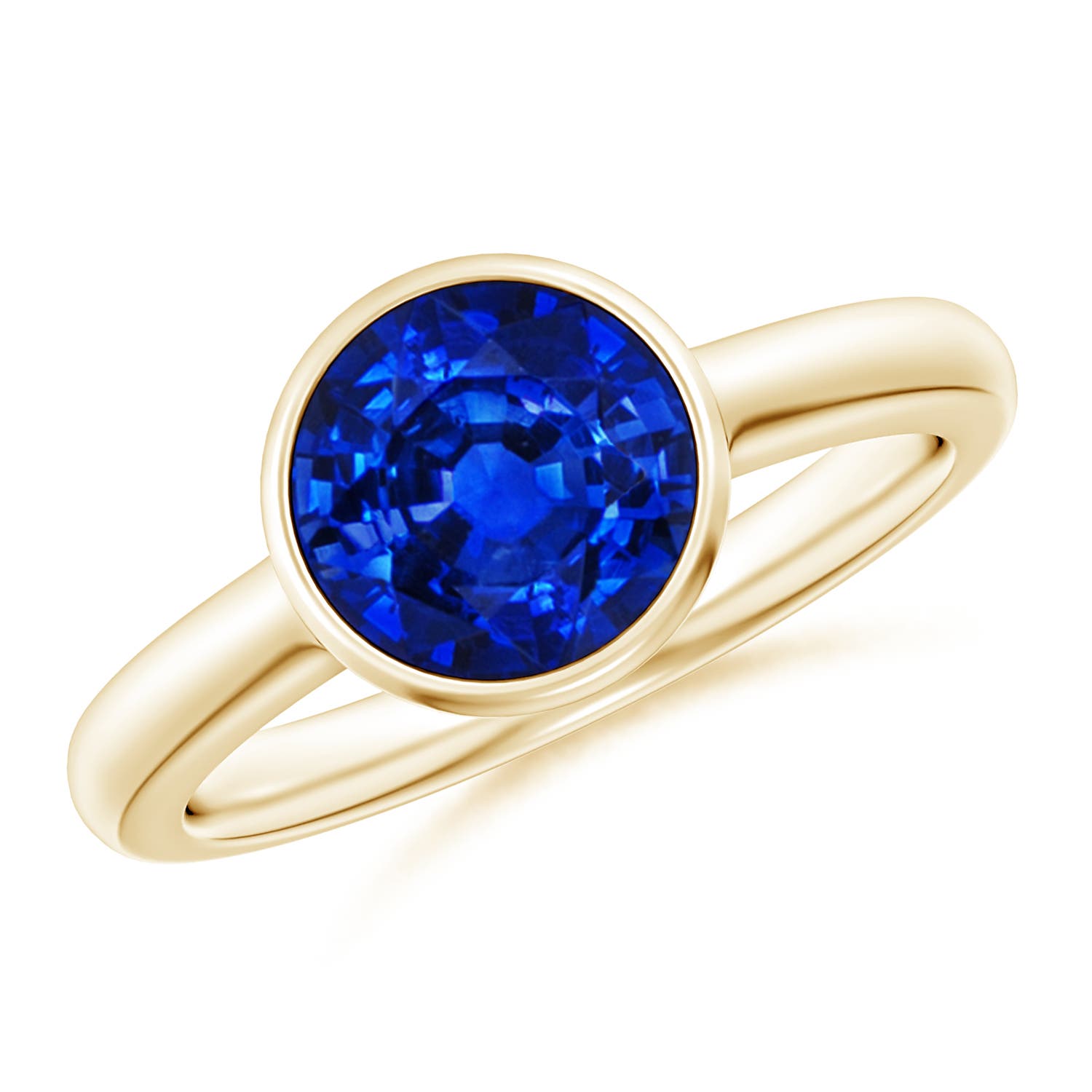 AAAA - Blue Sapphire / 2.2 CT / 14 KT Yellow Gold