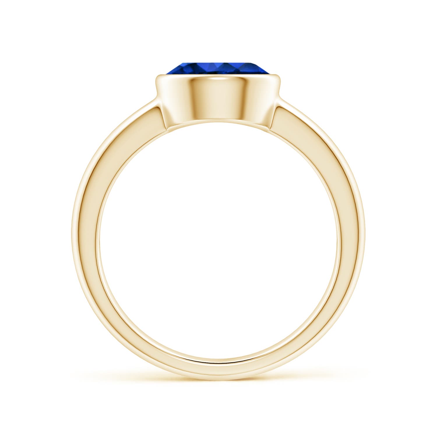 AAAA - Blue Sapphire / 2.2 CT / 14 KT Yellow Gold