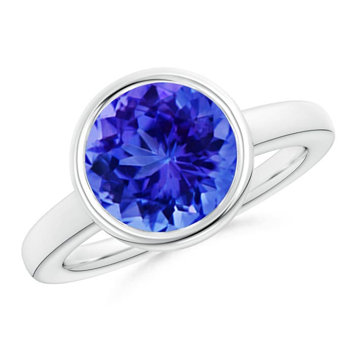 AAA - Tanzanite / 3.5 CT / 14 KT White Gold