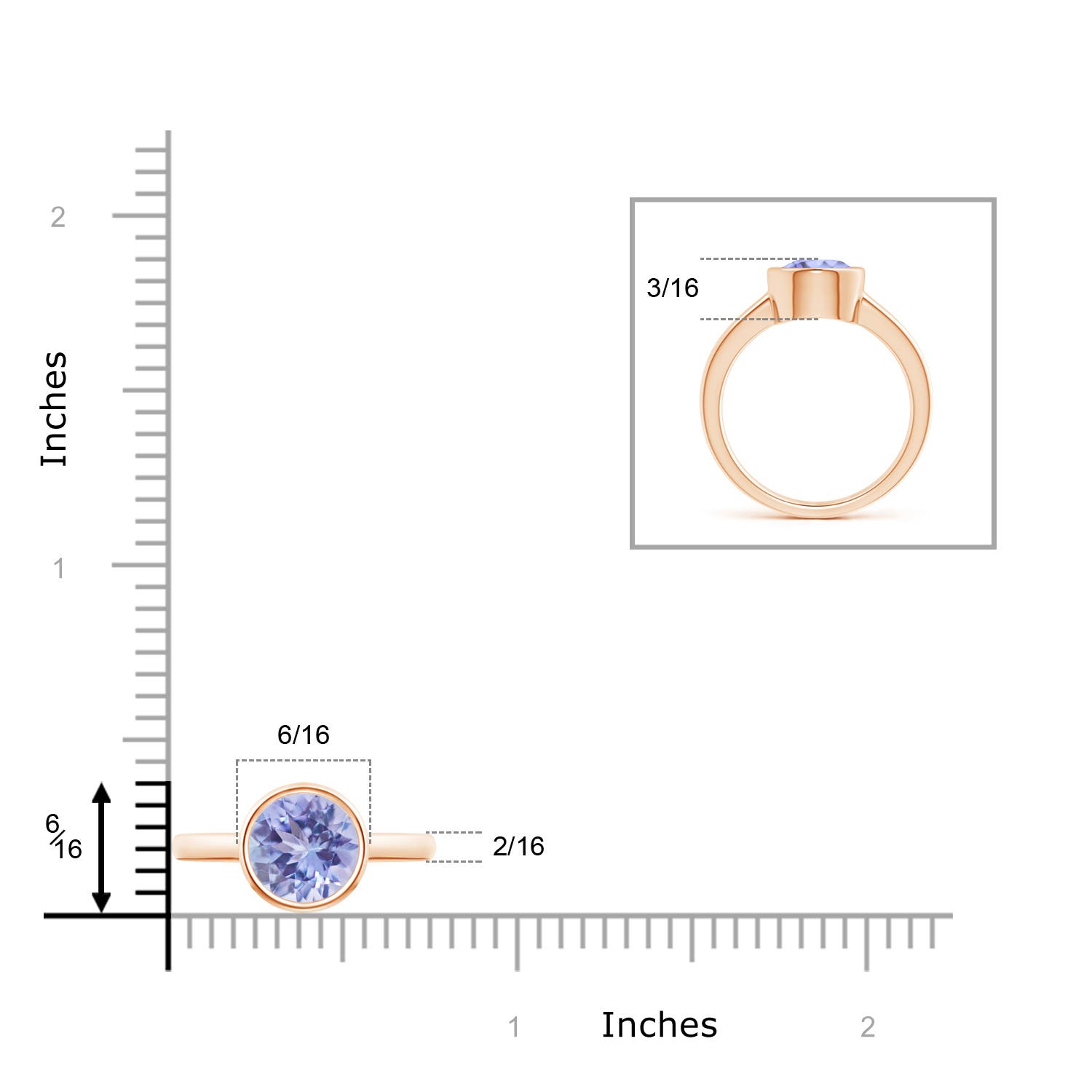 A - Tanzanite / 1.8 CT / 14 KT Rose Gold