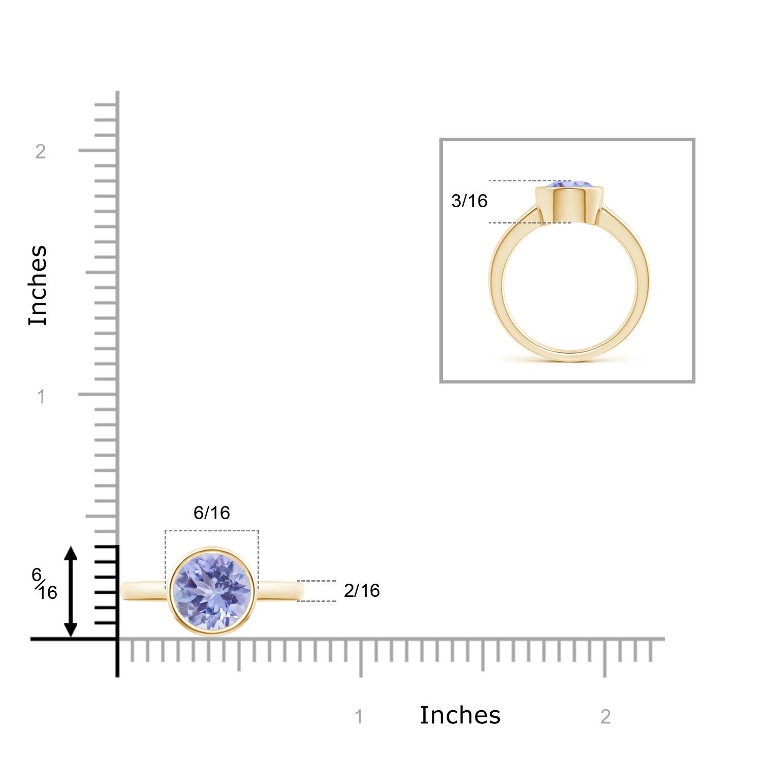 A - Tanzanite / 1.8 CT / 14 KT Yellow Gold