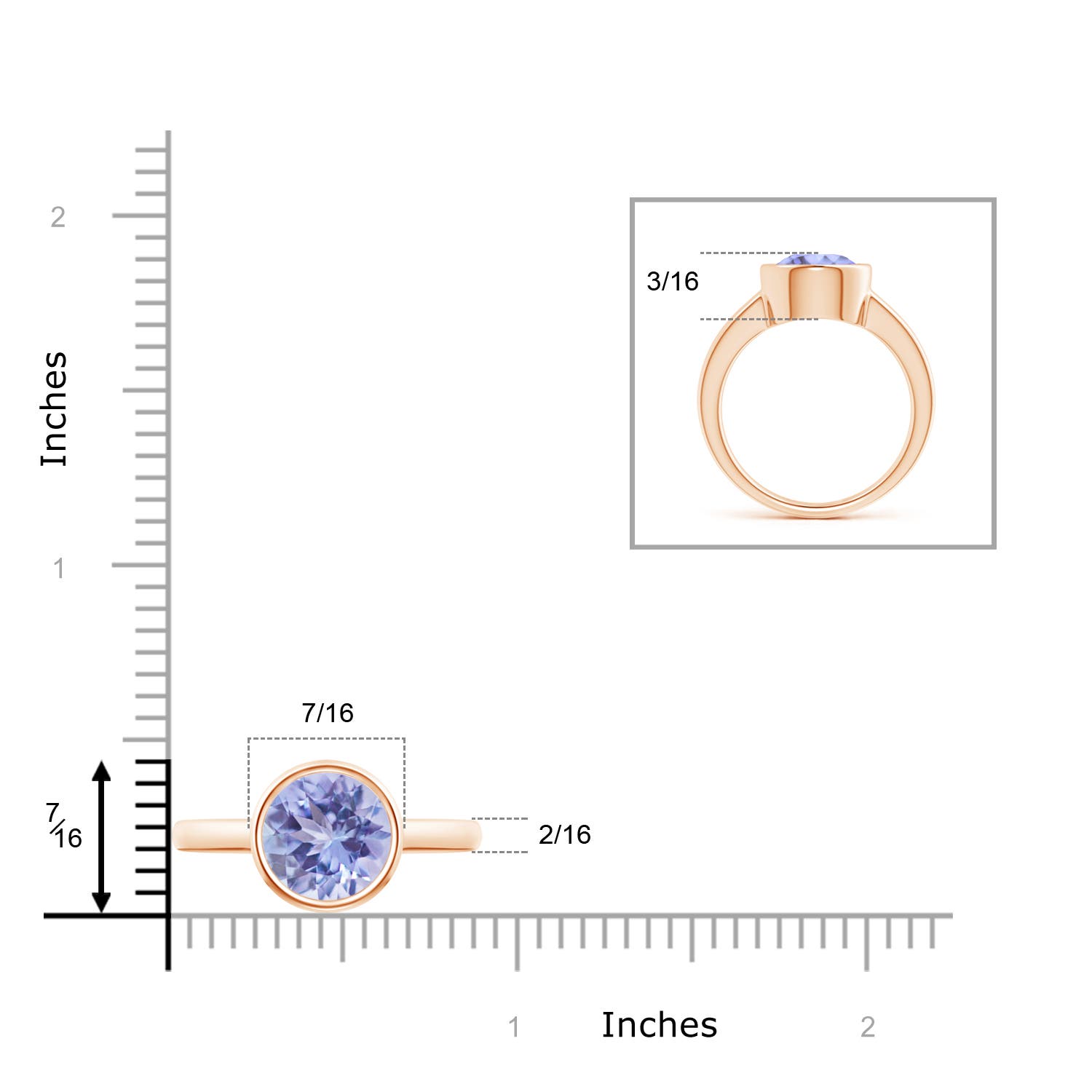 A - Tanzanite / 2.4 CT / 14 KT Rose Gold