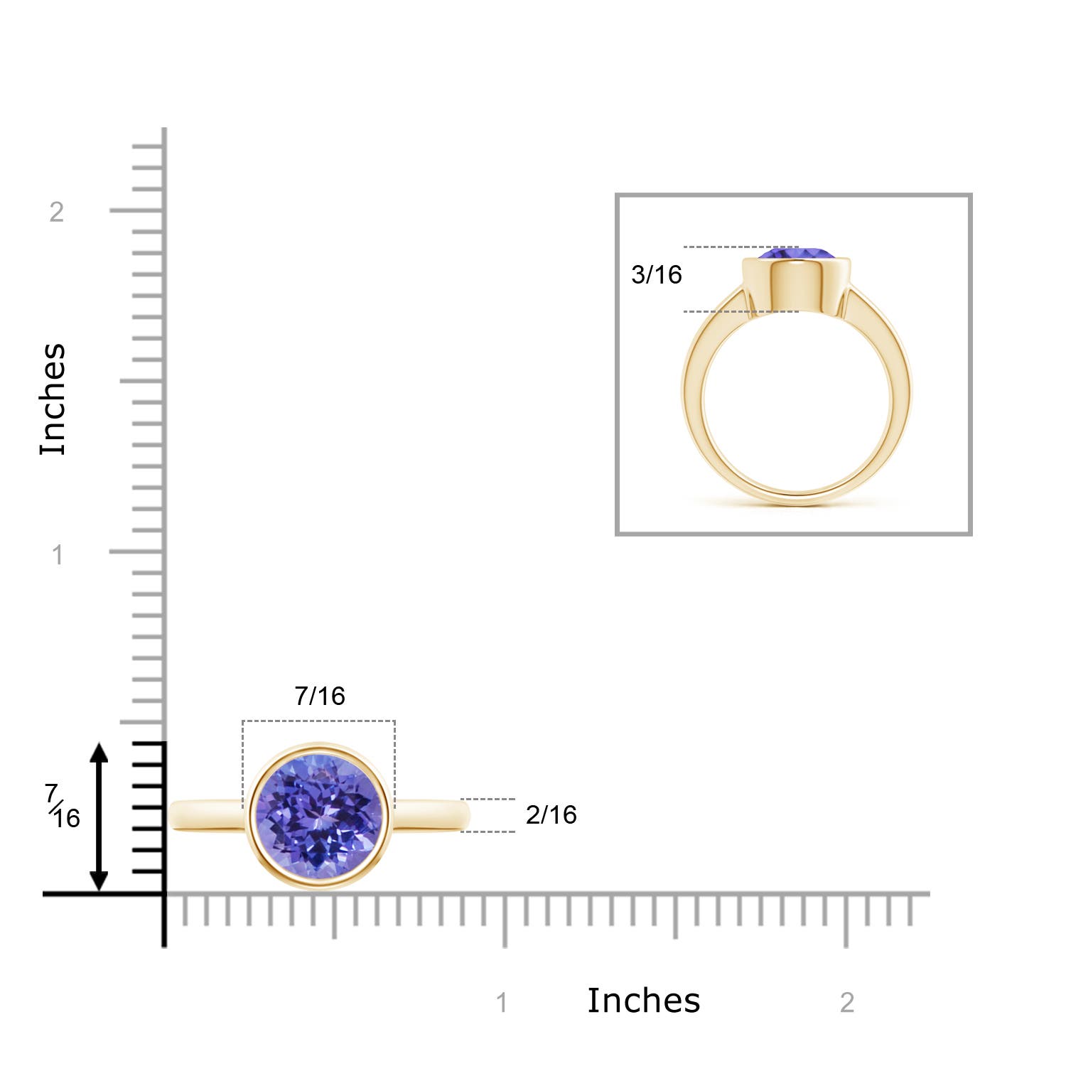 AA - Tanzanite / 2.4 CT / 14 KT Yellow Gold