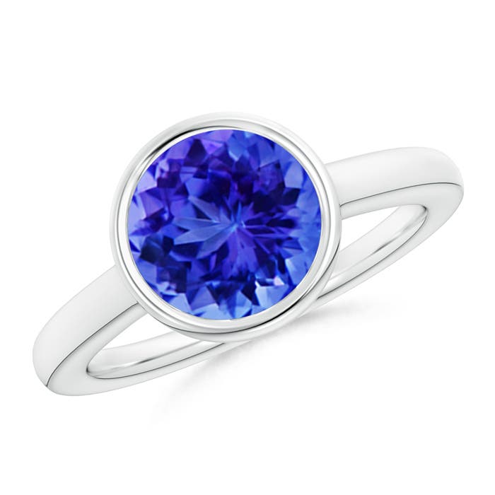 AAA - Tanzanite / 2.4 CT / 14 KT White Gold