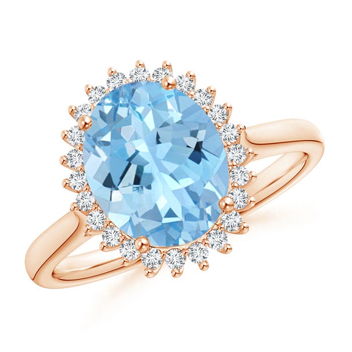 AAAA - Aquamarine / 2.39 CT / 14 KT Rose Gold