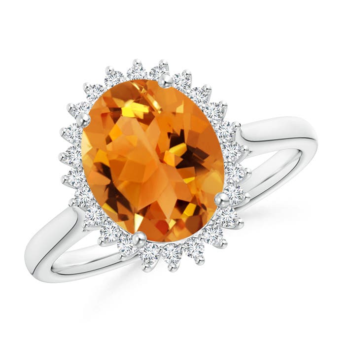 AAA - Citrine / 2.69 CT / 14 KT White Gold