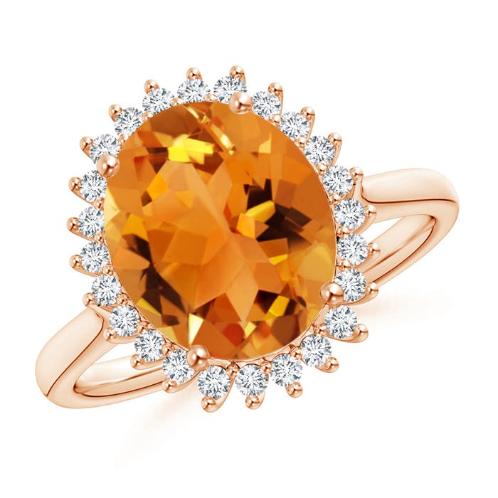 AAA - Citrine / 3.64 CT / 14 KT Rose Gold