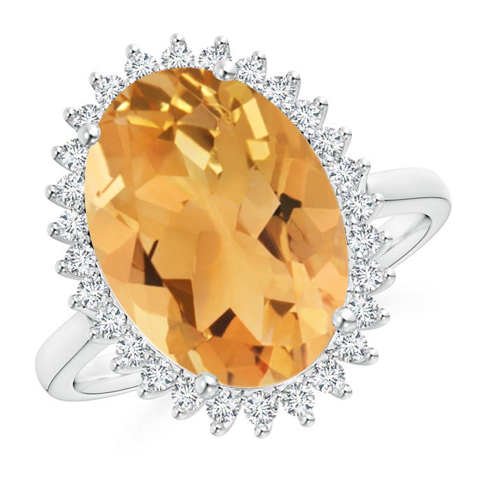 A - Citrine / 5.44 CT / 14 KT White Gold