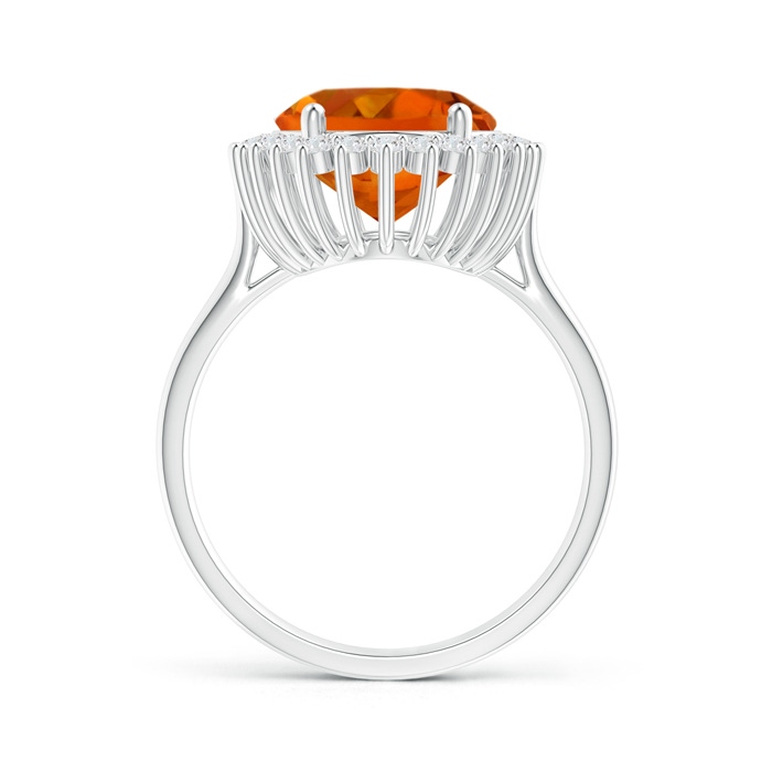 14x10mm AAAA Classic Oval Citrine Floral Halo Ring in White Gold product image